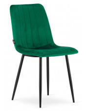 Ciemnozielone krzesło tapicerowane kuchenne - Fernando 4X w sklepie Edinos.pl