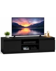 Czarna komoda pod telewizor Amida 2X 120 cm w sklepie Edinos.pl