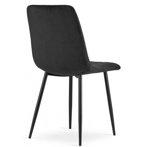 4 czarne minimalistyczne krzesła do salonu fernando