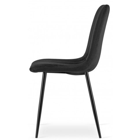 zestaw czarnych krzeseł do nowoczesnego salonu fernando