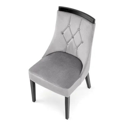 Pikowane szare krzesło do jadalni Silo