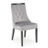 Szare tapicerowane welurem krzesło - Silo