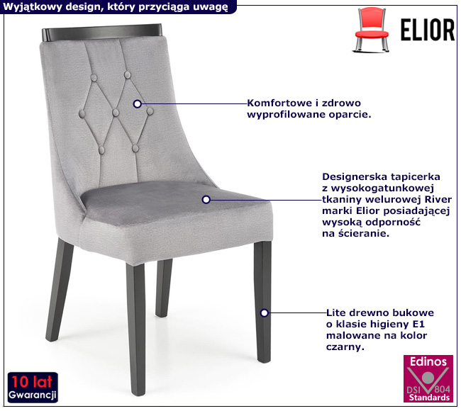 Kolory krzesła tapicerowanego Nixin