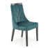 Zielone pikowane krzesło welurowe - Silo