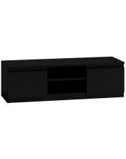 Czarna nowoczesna szafka pod tv - Verta 3X 140 cm w sklepie Edinos.pl