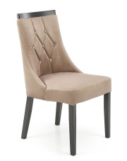 Beżowe tapicerowane krzesło pikowane - Silo w sklepie Edinos.pl