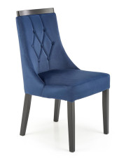 Granatowe krzesło tapicerowane welurem - Silo w sklepie Edinos.pl