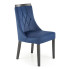 Granatowe krzesło tapicerowane welurem - Silo