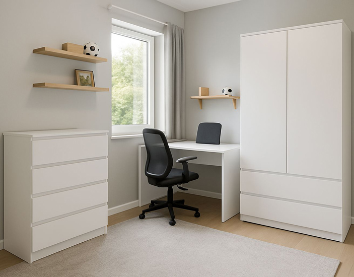 Wizualizacja kompletu mebli Milto