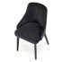 Czarne welurowe krzesło Dabox