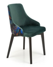 Zielone tapicerowane welurem krzesło - Dabox w sklepie Edinos.pl