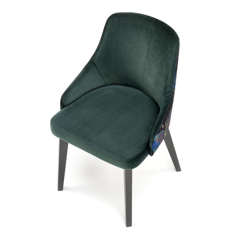 Zielone nowoczesne krzesło tapicerowane welurem Dabox