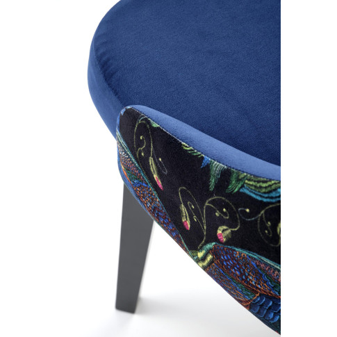 Niebieskie krzesło tapicerowane Dabox
