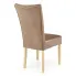 Beżowe tapicerowane welurem krzesło Depso