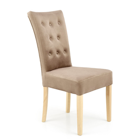 Beżowe krzesło drewniane Depso