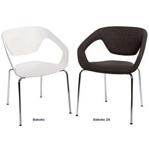Szczegółowe zdjęcie nr 4 produktu Krzesło kubełkowe Dakoto 2X - brązowe