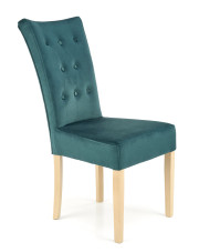 Zielone tapicerowane welurem krzesło - Depso w sklepie Edinos.pl