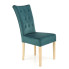 Zielone tapicerowane welurem krzesło - Depso