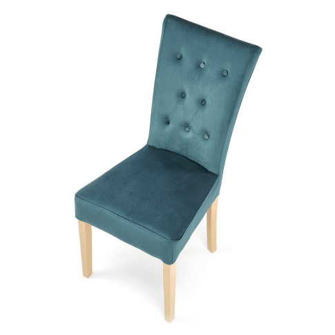 Zielone tapicerowane krzesło Depso