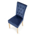 Ciemnoniebieskie welurowe krzesło Depso