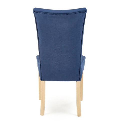 Granatowe krzesło welurowe Depso