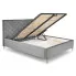 Szare tapicerowane łóżko welurowe Rimoso
