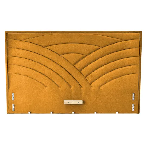 Musztardowy zagłówek pikowany Rimoso 5X