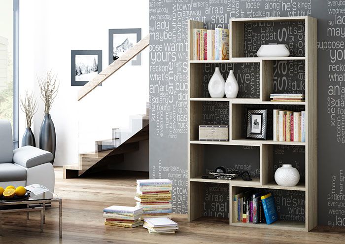 Minimalistyczny regał narożny w stylu skandynawskim Irvan 3X
