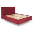 Bordowe welurowe łóżko z zagłowiem Rimoso 7X