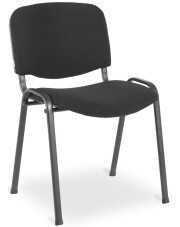 Czarne krzesło sztaplowane - Hoster 3X w sklepie Edinos.pl