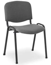Szare metalowe sztaplowane krzesło konferencyjne ISO - Ilosso 3X w sklepie Edinos.pl