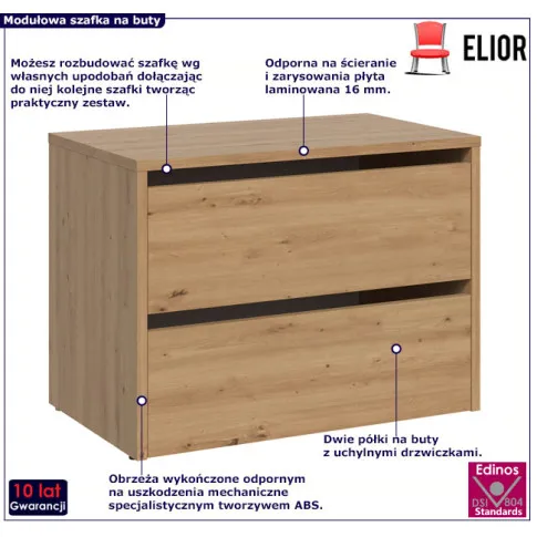 Szafka na buty dwie szuflady artisan Ohio