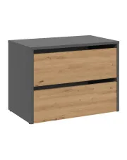 Szafka na buty modułowa antracyt + dąb artisan - Rolas 3X w sklepie Edinos.pl