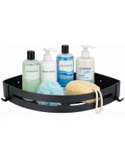 Czarna nowoczesna półka prysznicowa - Hares w sklepie Edinos.pl