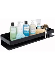 Aluminiowa czarna półka łazienkowa 30 cm - Derix w sklepie Edinos.pl