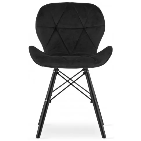 zestaw 4 czarnych krzeseł tapicerowanych zeno 6s