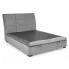 Szare tapicerowane welurem łóżko 160x200 cm - Norda 4X