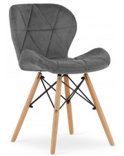 Szare nowoczesne pikowane krzesło kuchenne - Zeno 4X w sklepie Edinos.pl