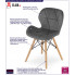 Ciemno szare krzesło tapicerowane Zeno 4X
