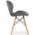 welurowe krzesło do salonu nowoczesnego szary Zeno 4X