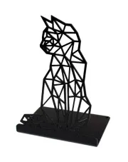 Czarna podpórka na książki w kształcie geometrycznego kota - Zartes w sklepie Edinos.pl