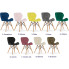 Kolory krzesła tapicerowanego welurowego drewnianego Zeno 4X