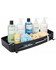 Czarna łazienkowa półka pod prysznic - Ovir 4X w sklepie Edinos.pl