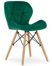 Zielone pikowane krzesło do salonu - Zeno 4X w sklepie Edinos.pl