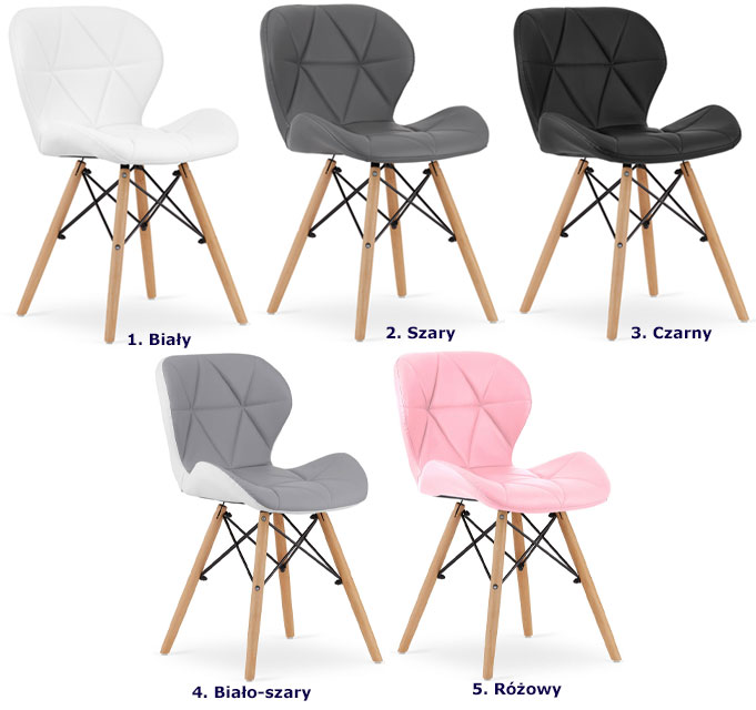 Dostępne wersje kolorystyczne krzesła Zeno 3X