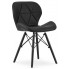 Czarne krzesło tapicerowane do stołu - Zeno 5X