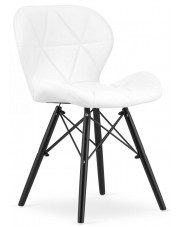 Białe tapicerowane krzesło kuchenne - Zeno 5X w sklepie Edinos.pl