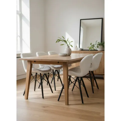 Białe tapicerowane krzesło kuchenne   Inez 5X