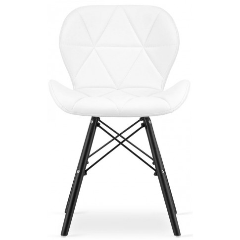 komplet 4 szt krzeseł tapicerowanych białych zeno 5s