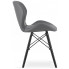 zestaw 4 krzeseł z siedziskiem skóra ekologiczna kolor szry jadalnia zeno 5s